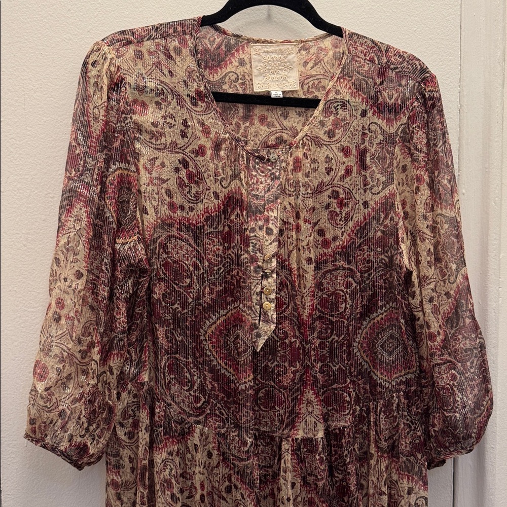 Johnny Was Bohemian Paisley Maxi Dress - Picture 2 of 6